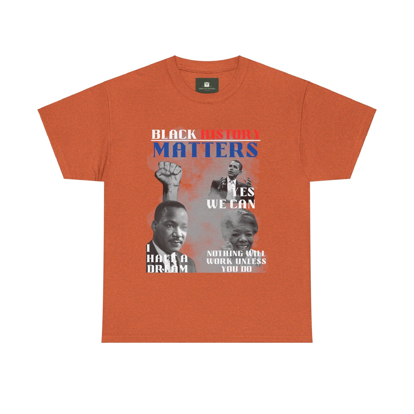 Unisex Heavy Cotton Tee - 'Black History Matters' Motivational Shirt for Black History Month