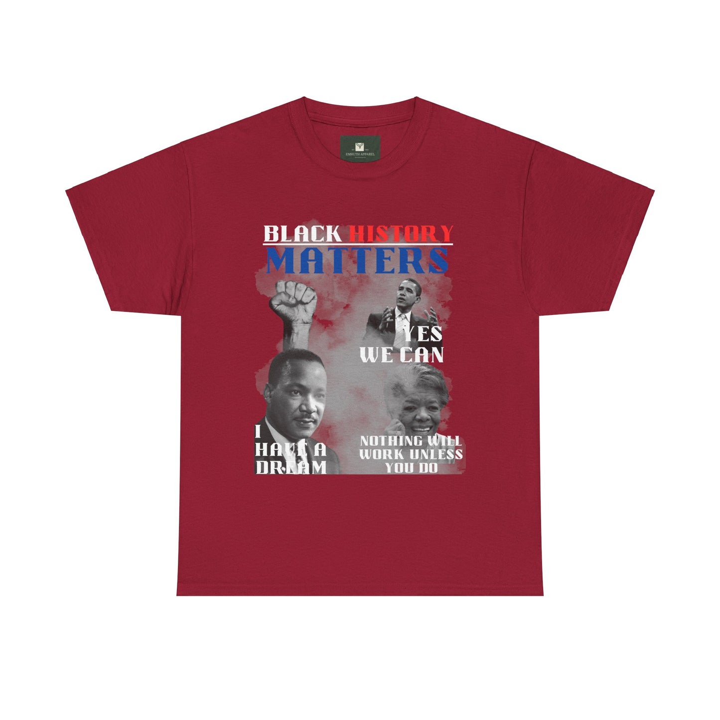 Unisex Heavy Cotton Tee - 'Black History Matters' Motivational Shirt for Black History Month