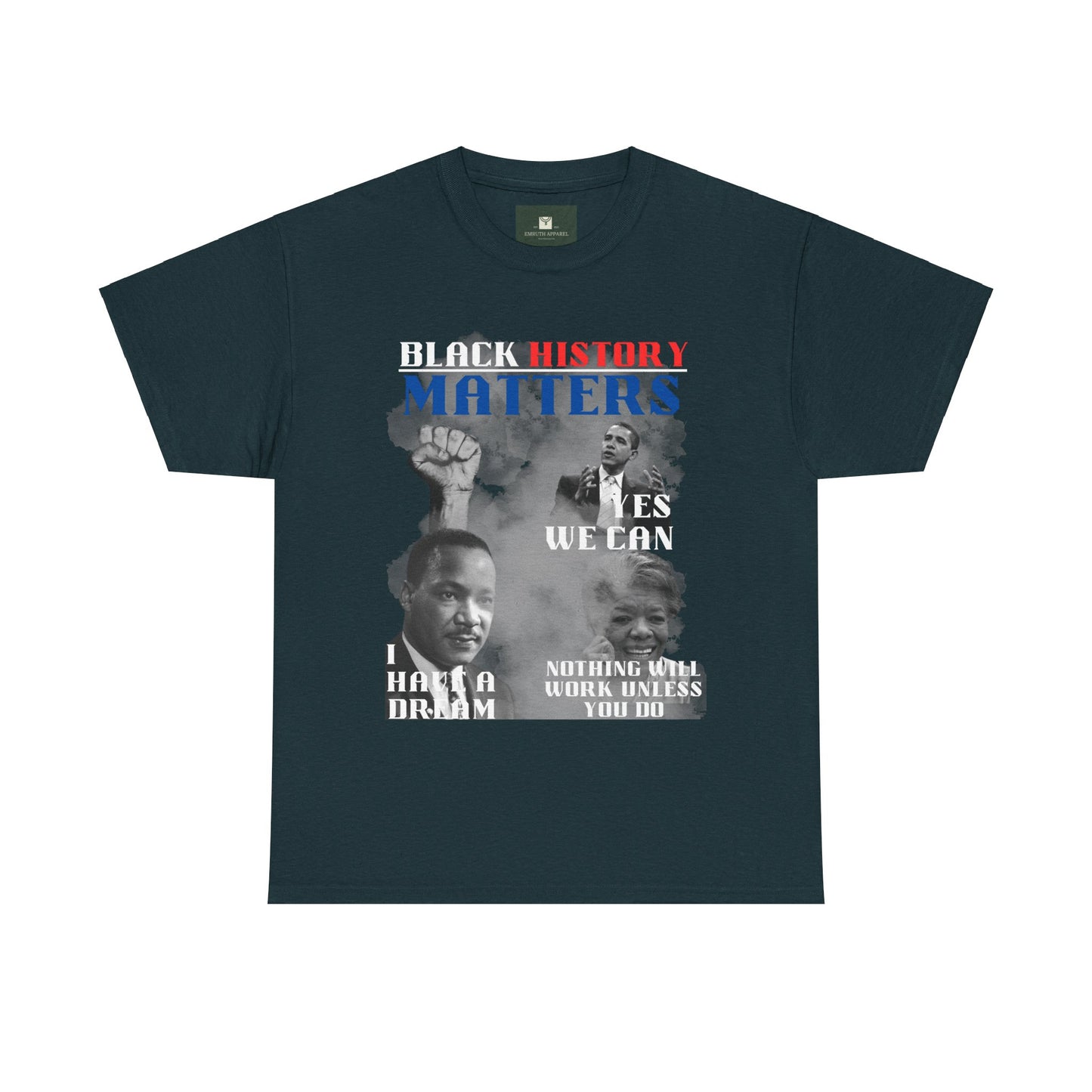 Unisex Heavy Cotton Tee - 'Black History Matters' Motivational Shirt for Black History Month