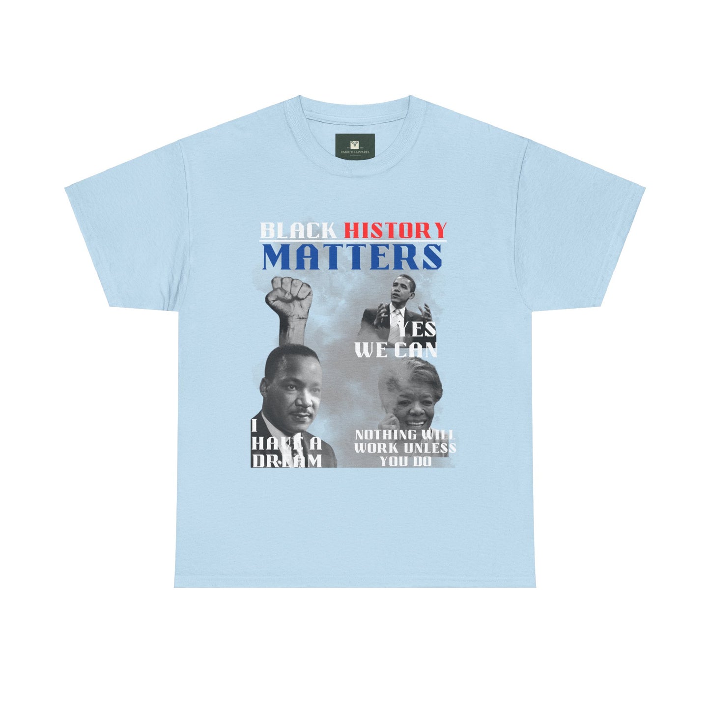 Unisex Heavy Cotton Tee - 'Black History Matters' Motivational Shirt for Black History Month