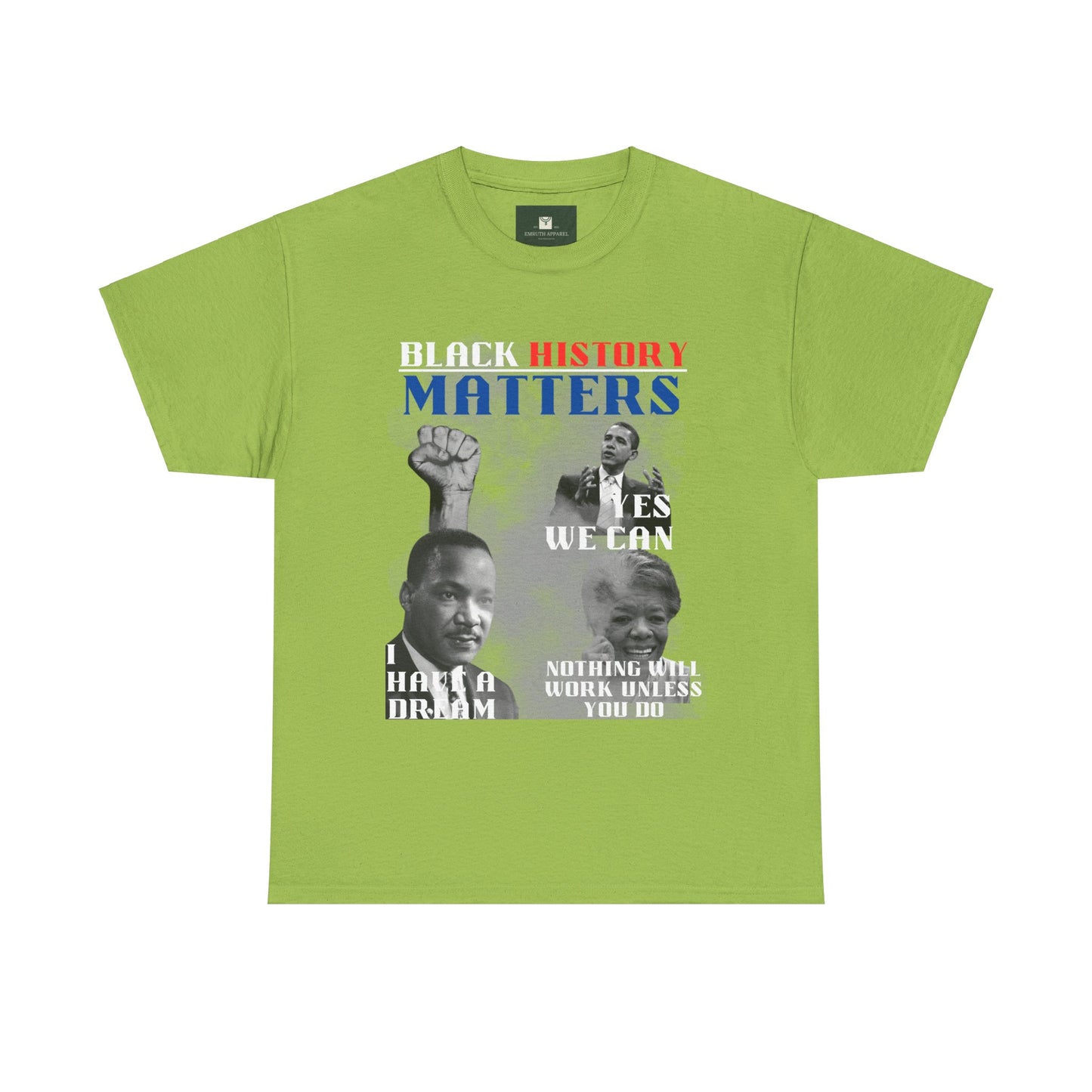 Unisex Heavy Cotton Tee - 'Black History Matters' Motivational Shirt for Black History Month