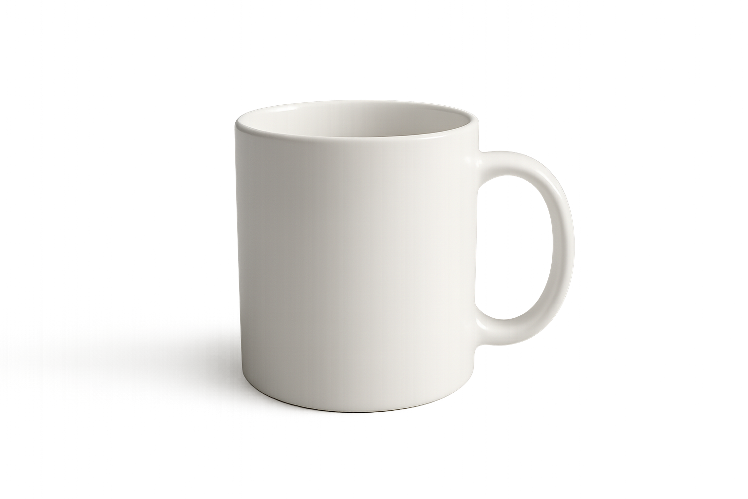 a white mug with a transparent background