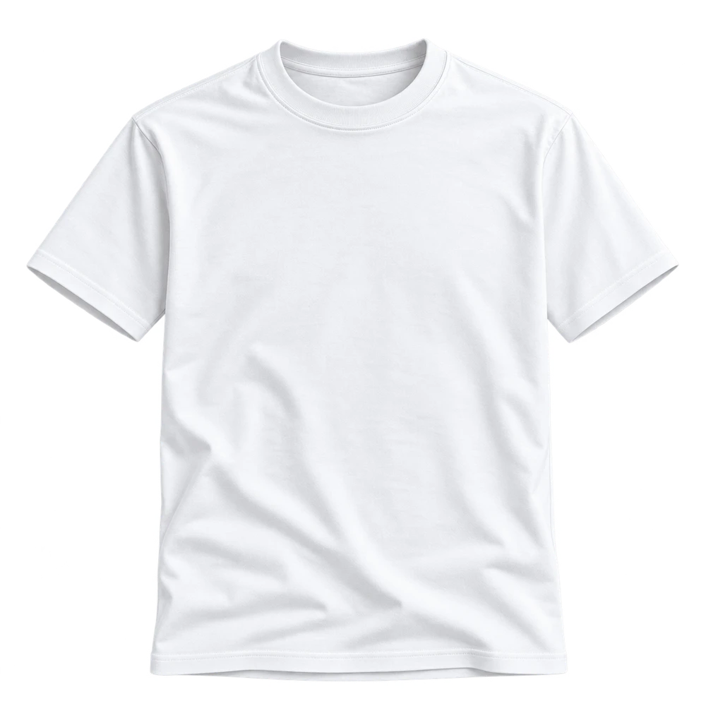 Blank white cotton T-shirt for designing your apparel